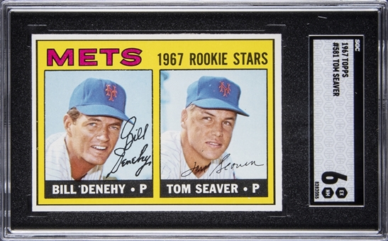 1967 Topps #581 Tom Seaver Rookie Card - SGC EX-NM 6